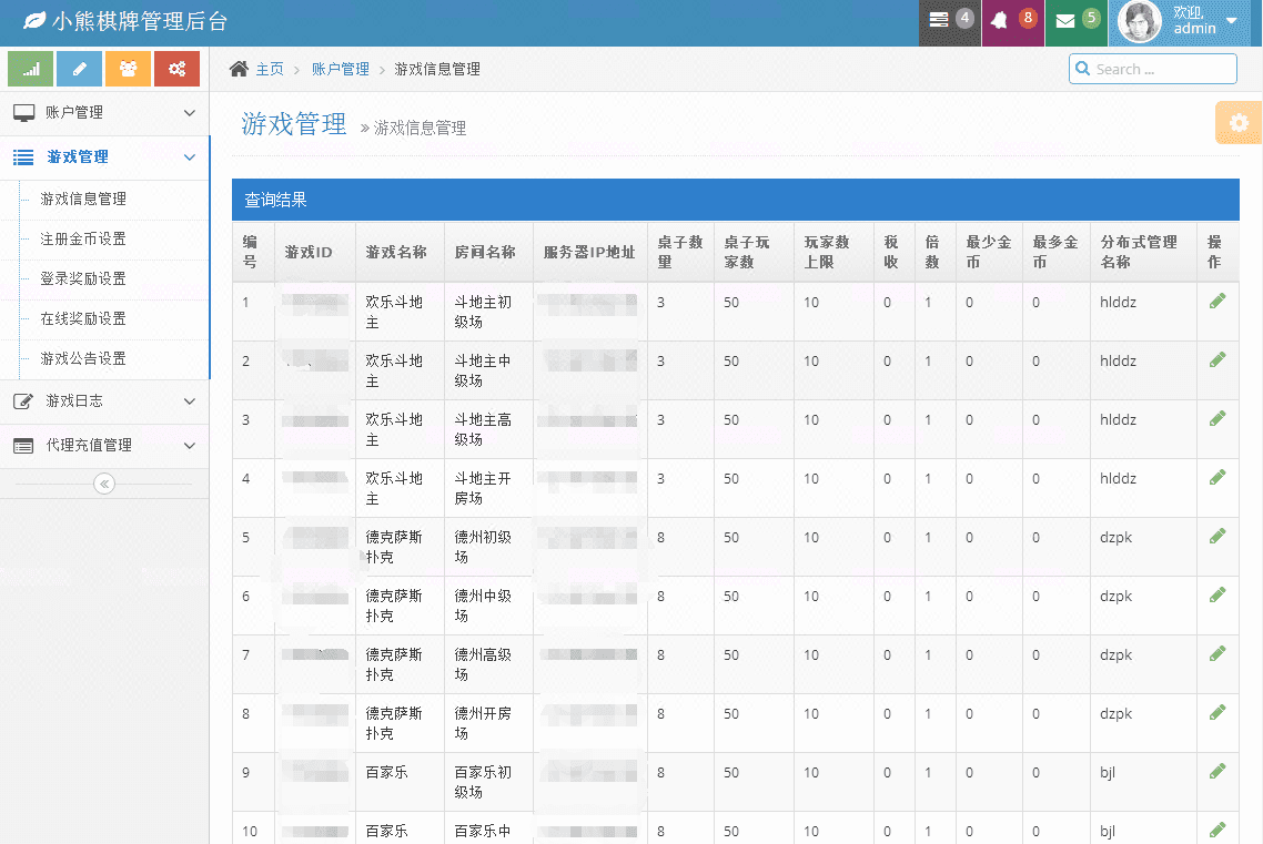 微信棋牌H5游戏源码完整修复版双玩法（金币+房卡）源码