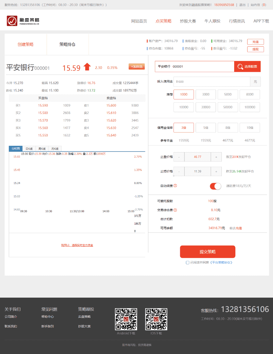 配资资金盘在线配资+股票配资公司+ 股票交易+牛股跟投+实盘策略+整站源码