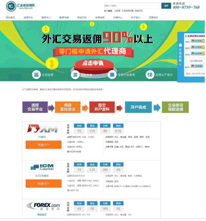 汇金返佣平台全站打包带数据无任何减删