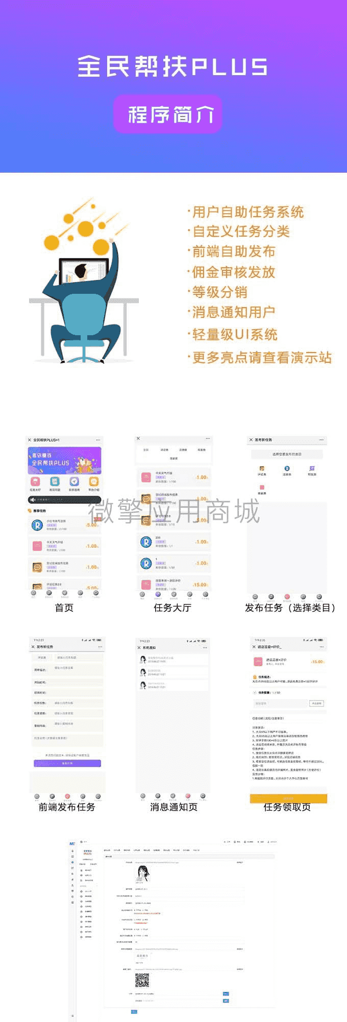 功能模块：全民帮扶PLUS 2.3.0 解密开源版