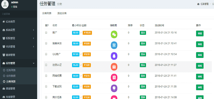 Thinkphp5全新UI手机端威客任务平台源码支持投票任务发布平台，PHP广告任务网手机站源码